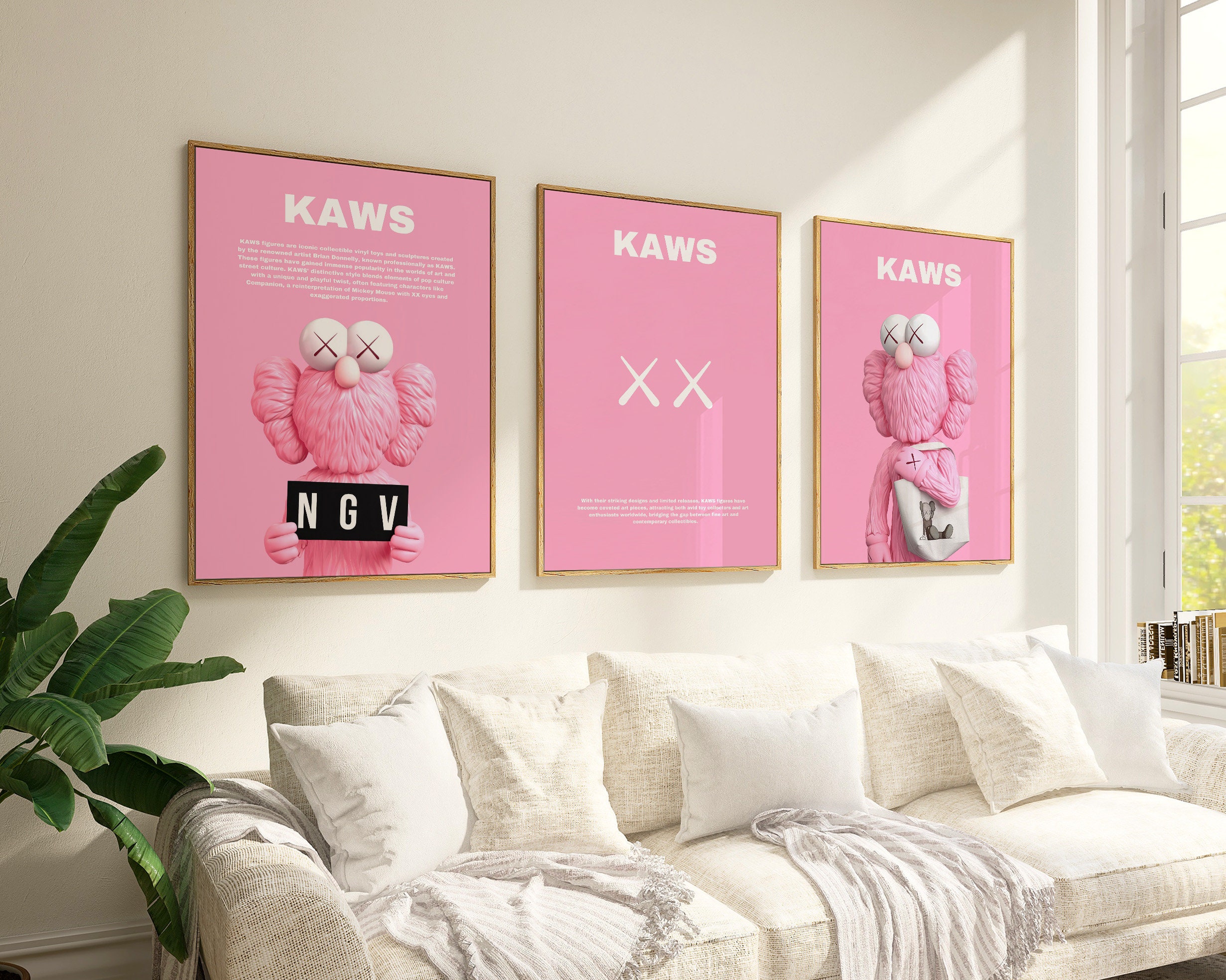 Kaws Pink - Etsy