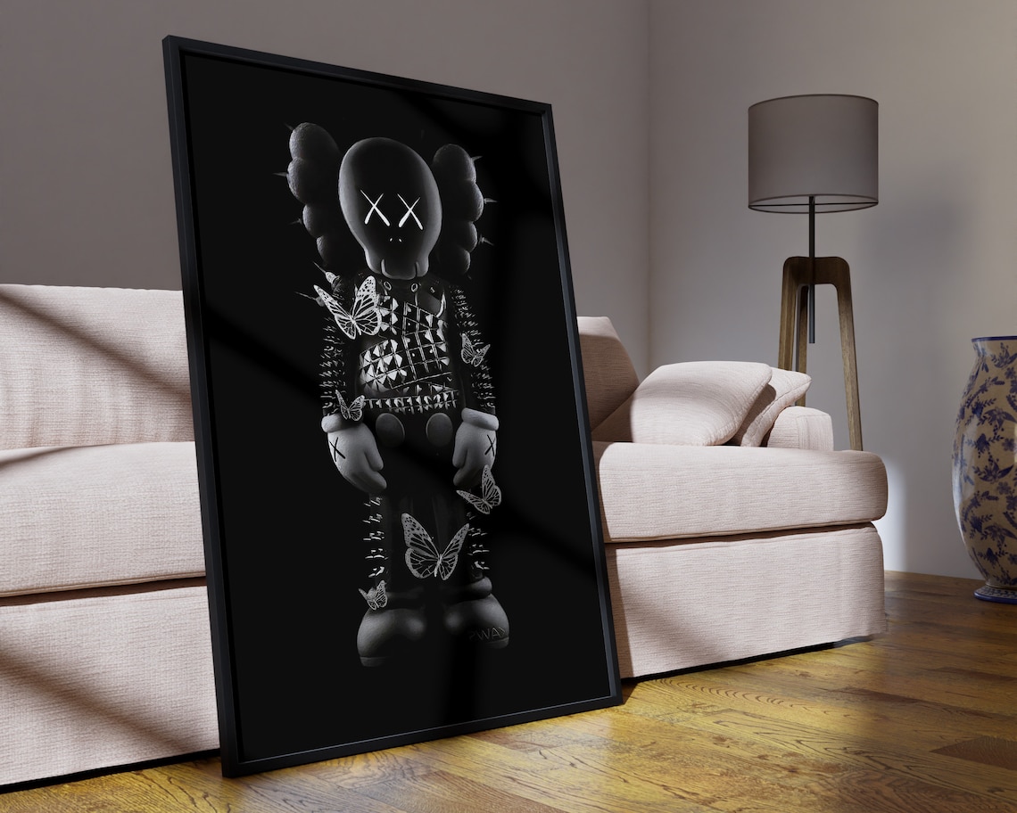 KAWS Poster Set of 3, Printables Minimalist Hypebeast Kaws Figure