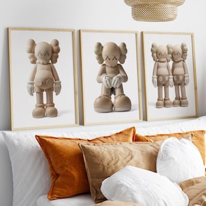 Cartel de Kaws, impresión de Kaws, arte de pared de Kaws, Hypebeast, regalo de Kaws, kaws beige, cartel de kaws beige, figura de kaws beige, descarga digital
