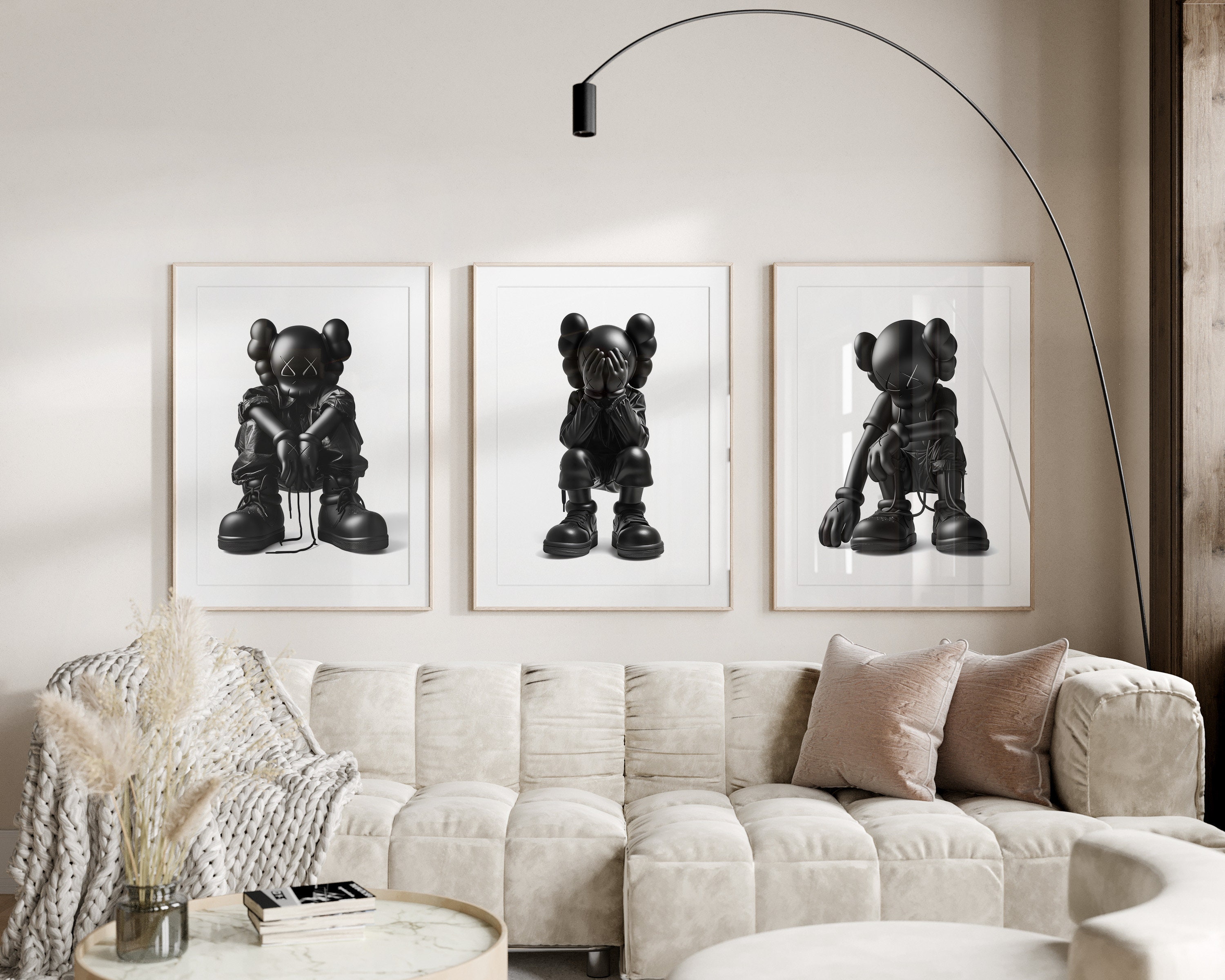 KAWS ゴヤール キャンバスプリント インテリア Amazon.co.jp: ノーブランド品 KAWS セサミストリート キャンバス