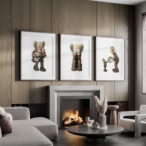 KAWS Poster Set of 3, Printables Minimalist Hypebeast Kaws Figure Poster, Kaws Poster Print, Kaws Wall Art, Graffiti Kaws, Digital Download image 6