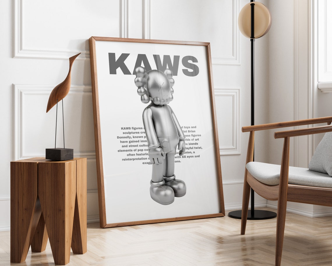KAWS Poster Set of 3, Printables Minimalist Hypebeast Kaws Figure