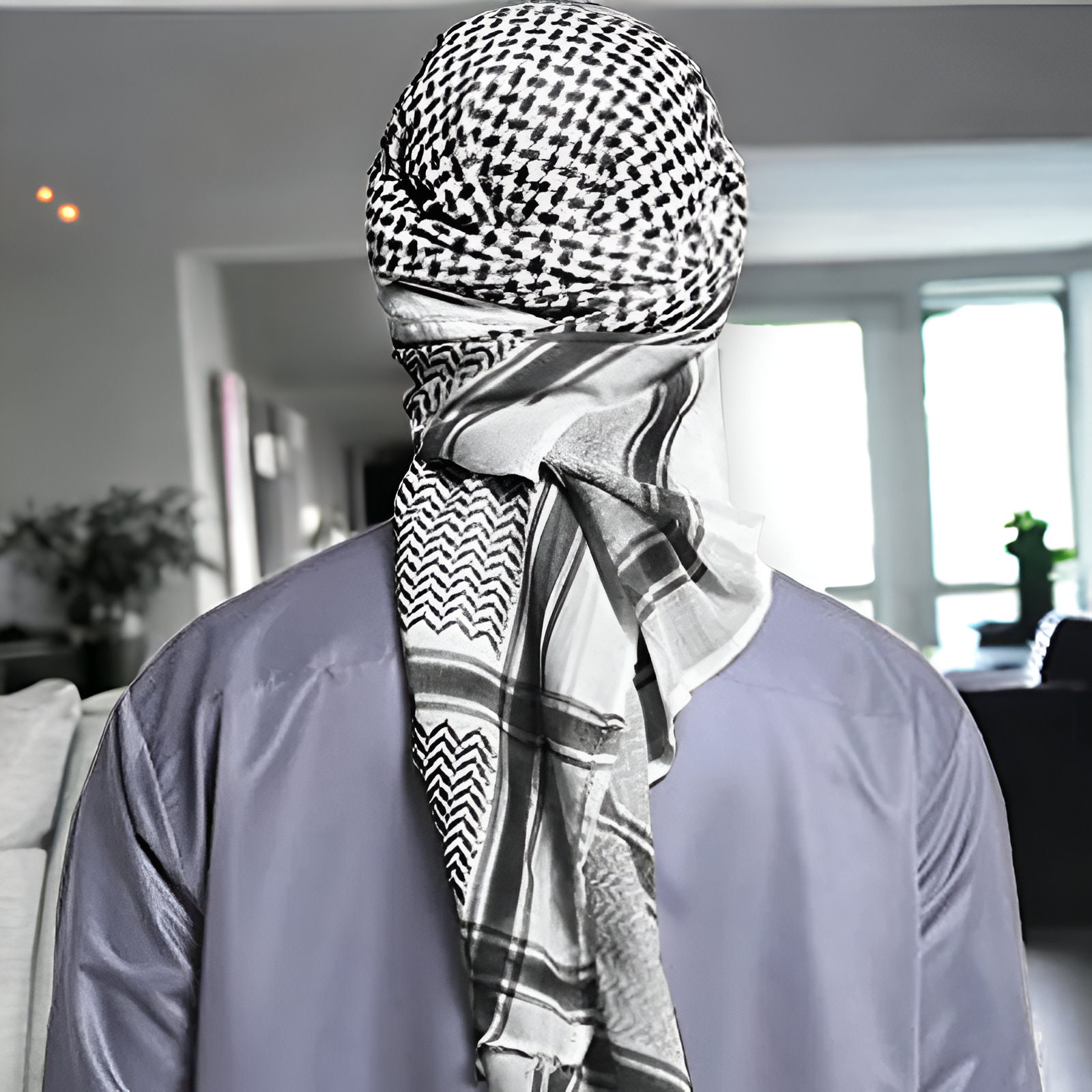 Keffieh - Foulard palestinien Blanc