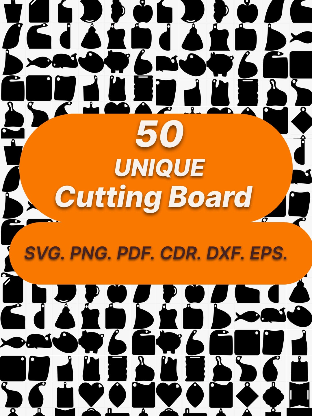 Ultimate Bundle of 50 Cutting Board SVG Files DIY Kitchen Etsy