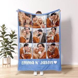 Personalized Photo Blanket, Photo Blanket with Text, Personalized Gift, Memorial Blanket, Anniversary Gift, Couples Gift, Gift for Her C9