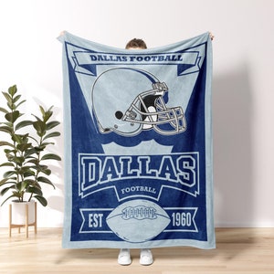 Dallas Football Vintage Style Personalized Blanket,Dallas Football Blanket,Cowboy Blanket,Dallas Blanket,Dallas Fans Gift FVE1
