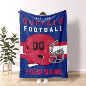 Buffalo Football Personalized Blanket,Buffalo Bill Blanket, Buffalo New York,Buffalo Bill Fan Gift,Sunday Football FVC15