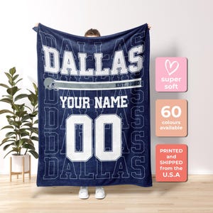 Dallas Football Vintage Style Personalized Blanket,Dallas Football Blanket,Cowboy Blanket,Dallas Blanket,Dallas Fans Gift FVF1