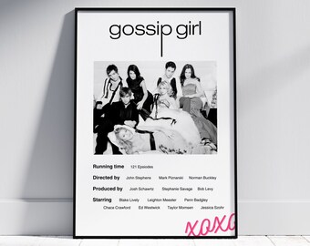 Gossip Girl Poster, TV Series Wall Art, Trendy Bedroom Poster, Digital Print