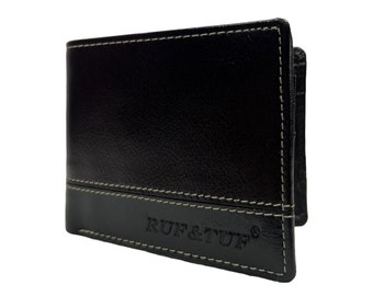 Cartera formal de cuero negro para hombre, monedero minimalista de cuero para hombre, tarjetero, monedero delgado, monedero negro clásico, regalo de cumpleaños