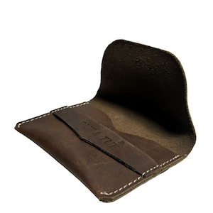 Carteira de couro fina personalizada porta-cartão de crédito para mulheres, carteira masculina minimalista de Buffalo, capa de cartão personalizada, bolsa de dinheiro gravada