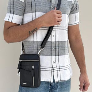 Sac à main en cuir de voyage bandoulière en cuir, bandoulière de tous les jours en cuir de buffle, sac à bandoulière bohème côté, petit sac bandoulière unisexe pour téléphone en fauve