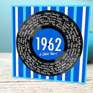 Biglietto di auguri per il 63° compleanno / Biglietto del 1962 / Biglietto musicale del 1962 / Biglietto musicale del 63° compleanno