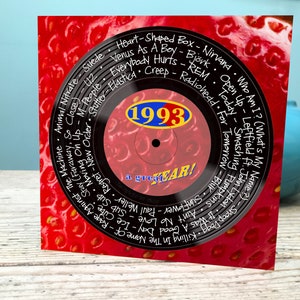 Tarjeta de cumpleaños número 32 / Tarjeta de 1993 / Tarjeta musical de 1993 / Tarjeta musical de treinta segundos