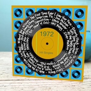 Tarjeta de cumpleaños número 53 / Tarjeta de 1972 / Tarjeta musical de 1972 / Tarjeta musical del quincuagésimo tercer cumpleaños