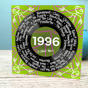 Tarjeta de cumpleaños número 29 / Tarjeta de 1996 / Tarjeta musical de 1996 / Tarjeta musical número 29