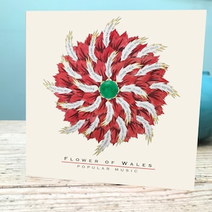 Tarjeta de música galesa / Tarjeta Flor de Gales / Tarjeta de música galesa / Tarjeta de amantes de la música de Gales