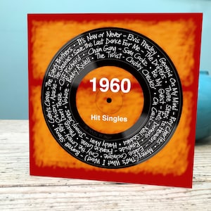 Biglietto di auguri per il 65° compleanno / Biglietto del 1960 / Biglietto musicale del 1960 / Biglietto musicale del sessantacinquesimo compleanno