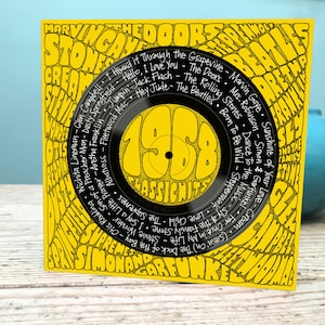 Tarjeta de cumpleaños número 57 / Tarjeta de 1968 / Tarjeta musical de 1968 / Tarjeta musical número 57