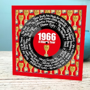 Tarjeta de cumpleaños número 59 / Tarjeta de 1966 / Tarjeta musical de 1966 / Tarjeta musical número 59