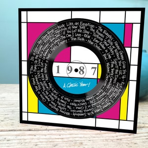 Biglietto di auguri per il 38° compleanno / Biglietto del 1987 / Biglietto musicale del 1987 / Biglietto musicale del trentottesimo compleanno