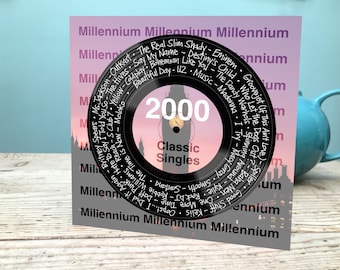 26th Birthday Card / 2000 Card / 2000 Music card / Twenty-sixth Music card
