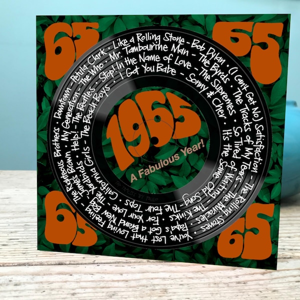 61歳の誕生日カード / 61歳のカード / 1965年のカード / 1965年の音楽カード / 61歳の音楽カード