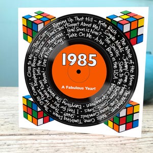 Biglietto di auguri per il 40° compleanno / Biglietto del 40° compleanno / Biglietto del 1985 / Biglietto musicale del 1985 / Biglietto musicale del 40° compleanno