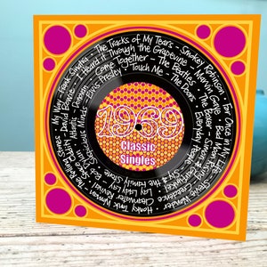 Biglietto di auguri per il 56° compleanno / Biglietto del 1969 / Biglietto musicale del 1969 / Biglietto musicale del 56° compleanno