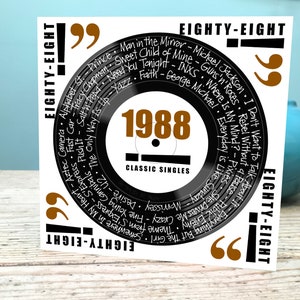 Biglietto di auguri per il 37° compleanno / Biglietto del 1988 / Biglietto musicale del 1988 / Biglietto musicale del trentasettesimo compleanno