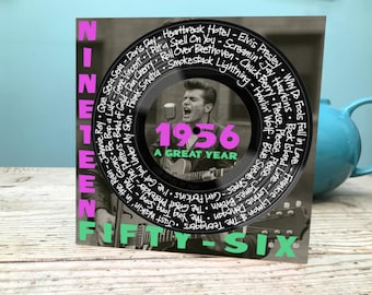 70th Birthday Card / 1956 Card / 1956 Music card / Seventieth Music card