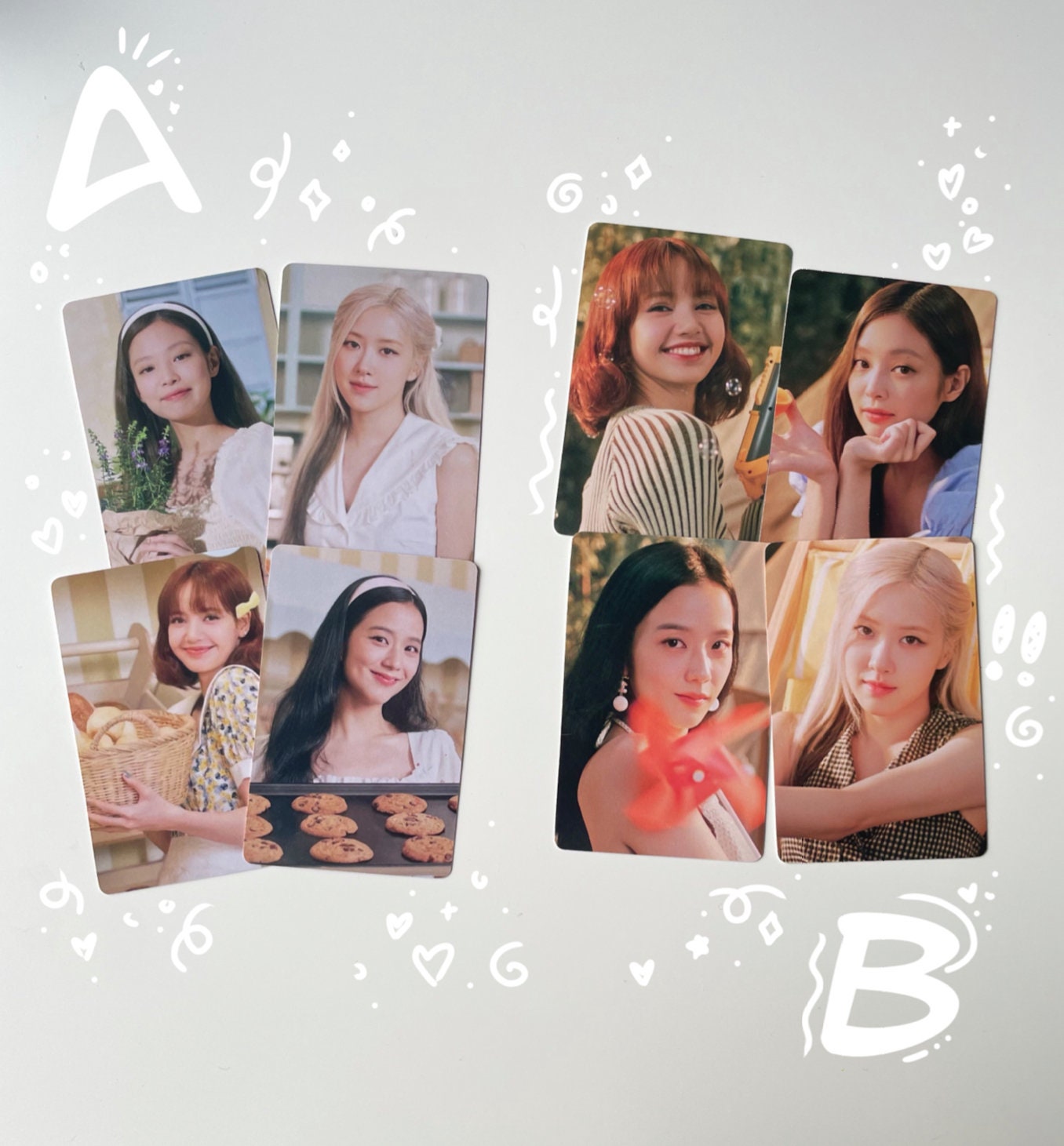 BP Schwarzes Herz Logo Aufkleber Jisoo Jennie Lisa Rose Pink Blink