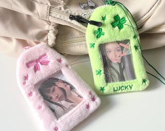 Porta tarjetas fotográficas de peluche