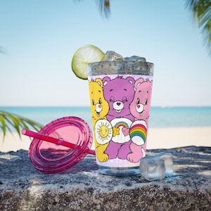 16 oz Care Bear Tumbler with Matching Straw