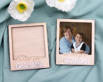 Personalized Photo Frame Gift, Wooden Polaroid Style Magnet