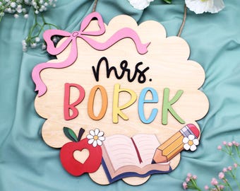 Custom Teacher Door Hanger | Personalized Classroom Decor