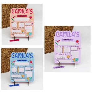 Custom First Day Of School Sign| Last Day of School Sign| 1st Day of School Board| Preschool Back To School Dry Erase Sign| Custom Name Sign