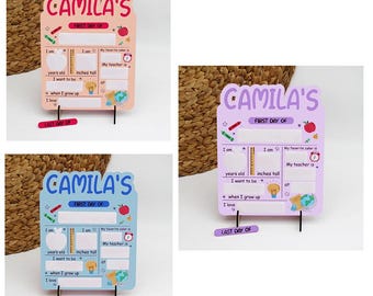 Custom First Day of School Board | Personalized Dry Erase Sign