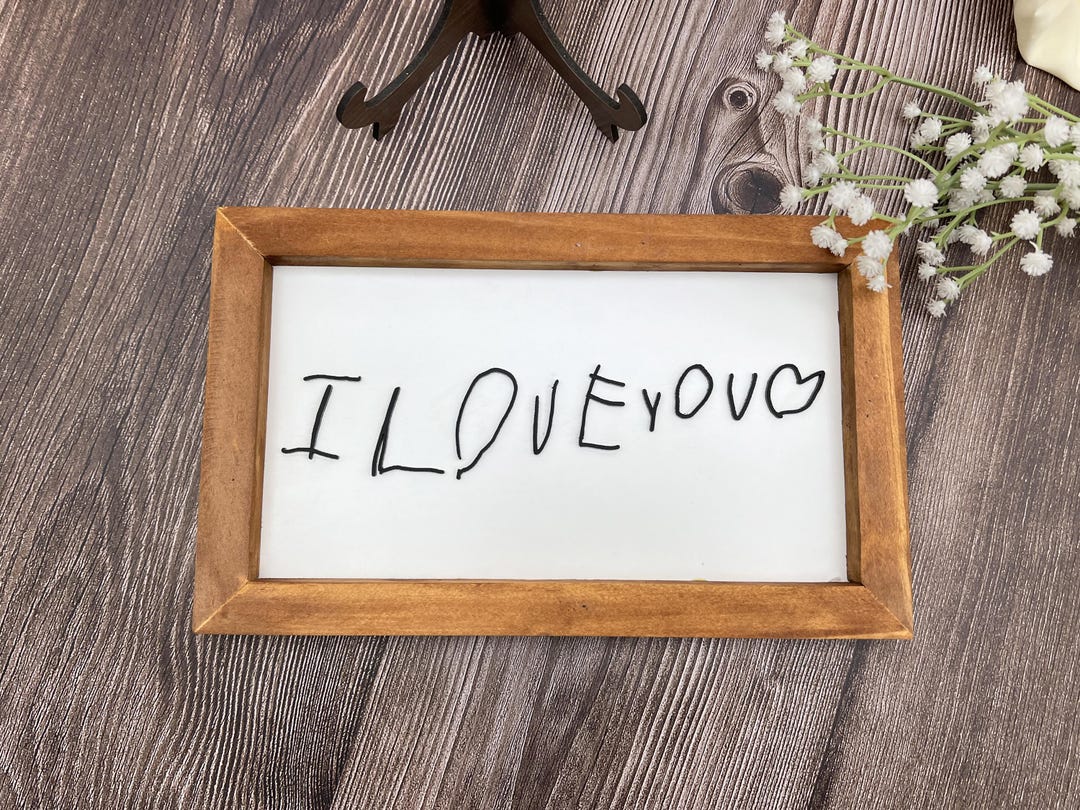 Handwriting Sign Image Personalized Handwriting Sign | Laser Cut 3D Wooden Note - Etsy UK
