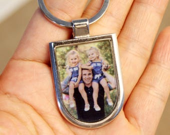 Custom Photo Keychain, Personalized Keepsake Gift