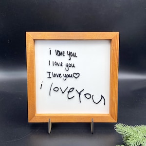 Personalized sign from handwriting| Laser cut handwriting sign|  3D I Love You Cutouts from Your Handwriting| Hand-Drawn Handwritten Note