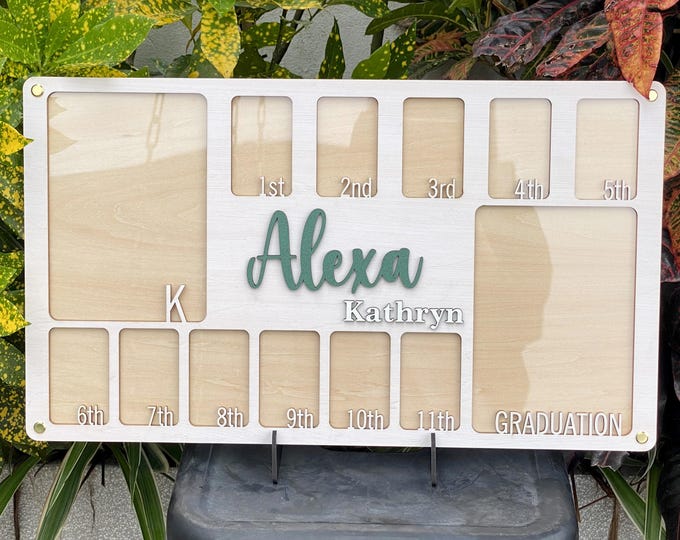 Personalized School Years Picture Frame | K to Graduation Photo Collage