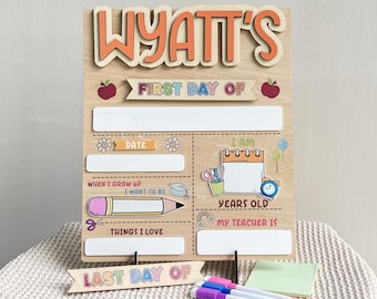 Custom First Day of School Sign | Dry Erase Board