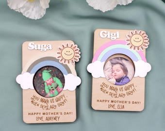 Personalized Plywood Photo Frame, Mother's Day Gift for Grandma