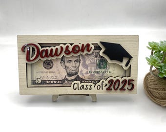 Personalized Graduation Money Gift Holder | Class of 2025 Cash Keepsake