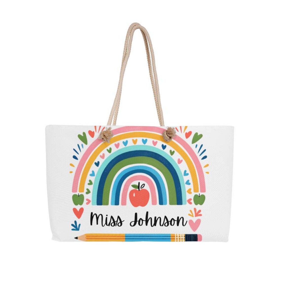 Custom Teacher Tote Bag , Teacher Gift ,thank You Teacher ,teacher ...