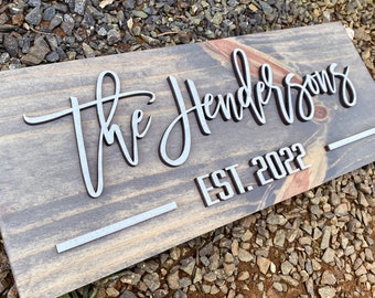 Custom Wood Sign | Personalized Family Name Sign | Last Name Pallet Sign |Wedding Gift,Home Wall Decor,Pallet Signs ,last name wood sign