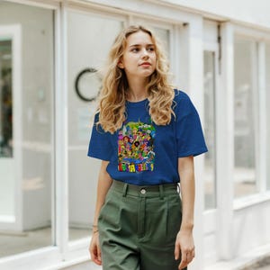 Los Angeles by Hot Toasty Classic Unisex Crewneck T-shirt | Gildan® 64000 Heather Royal