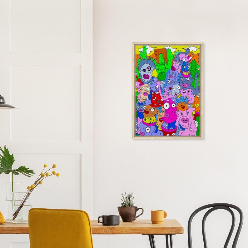 Too Hot to Exist – Desert Meltdown | Hot.Toasty Art Framed Canvas 50x70 cm / 20x28″ image 4