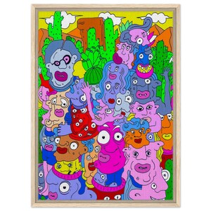Too Hot to Exist – Desert Meltdown | Hot.Toasty Art Framed Canvas 50x70 cm / 20x28″ image 1